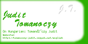 judit tomanoczy business card